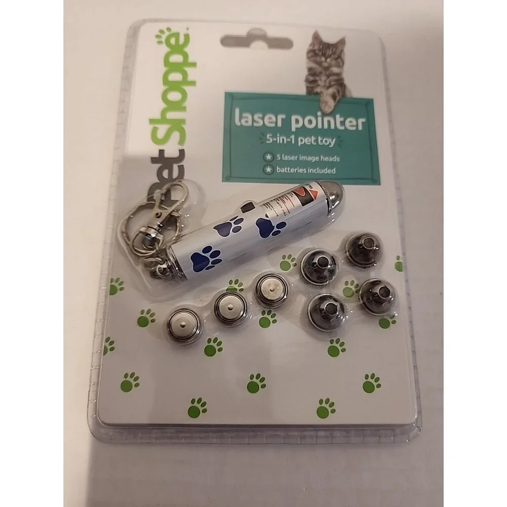 3 Laser Pointer Cat Toy Dog pet 5 Patterns image heads Long Range with batteries